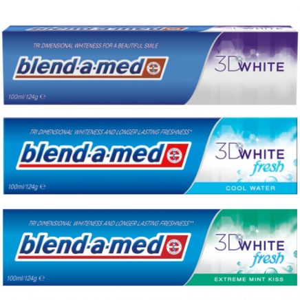 Blend-A-Med 3D White Fresh Extreme Mint Kiss fogkrém 100ml