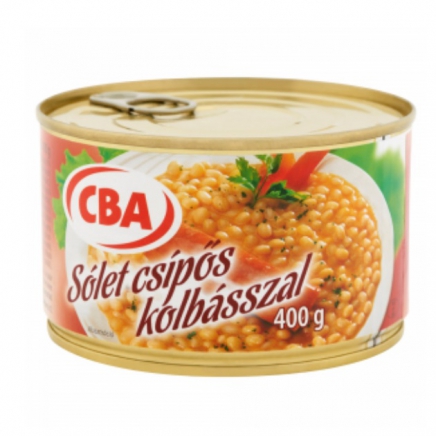 CBA Sólet csípőskolbásszal 400g (kolbász tömege 40g)