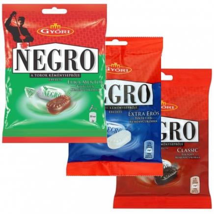 Győri Negro cukorka extra erős 79g