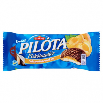 Győri Pilóta sárgabarackos piskótatallér 147g
