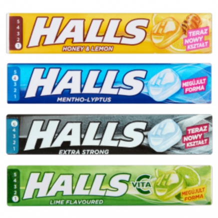 Halls mentol-eukaliptusz ízű keménycukorka 33,5g