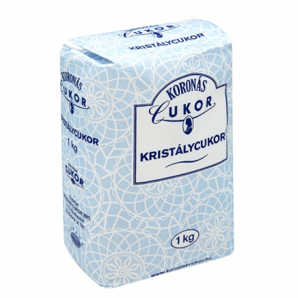 Koronás Kristálycukor Papírtasakos 1kg