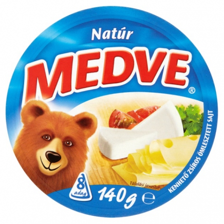 Medve natúr kenhető ömlesztett sajt 8 db 140 g