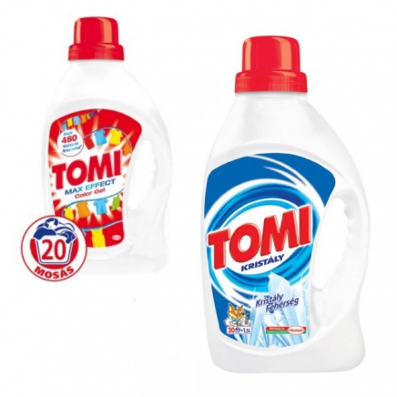 Tomi Color Folyékony Gél Mosószer Fehér Ruhákhoz 20 mosás 1,32l