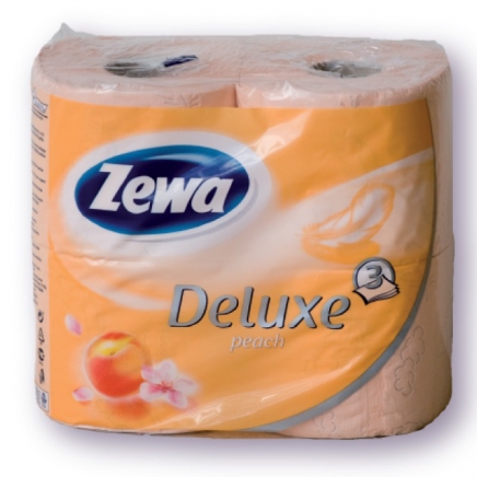 Zewa deluxe toalettpapír barack 4 tekercses 3 rétegű
