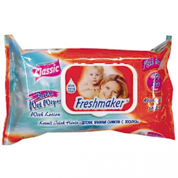 Freshmaker Baba  törlőkendő 72db KUPAK nélküli