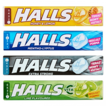 Halls kemény cukorkák 33,5g