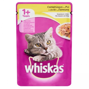 Whiskas Macskaeledel alutasakos 85g csirkehússal aszpikban