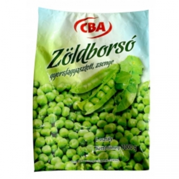 CBA Zöldborsó 1kg (gyorsfagyasztott)